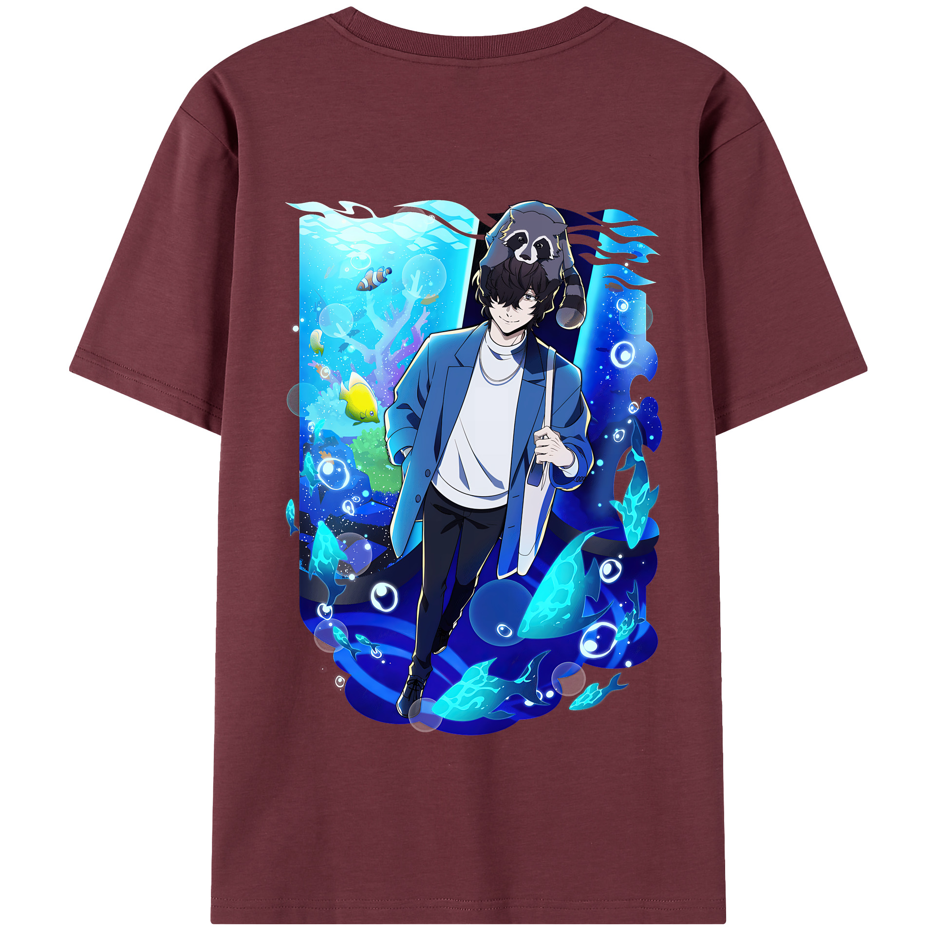 （画像用） 文豪ストレイドッグス Bungo Stray Dogs 綿100％半袖Tシャツ（背面プリント）